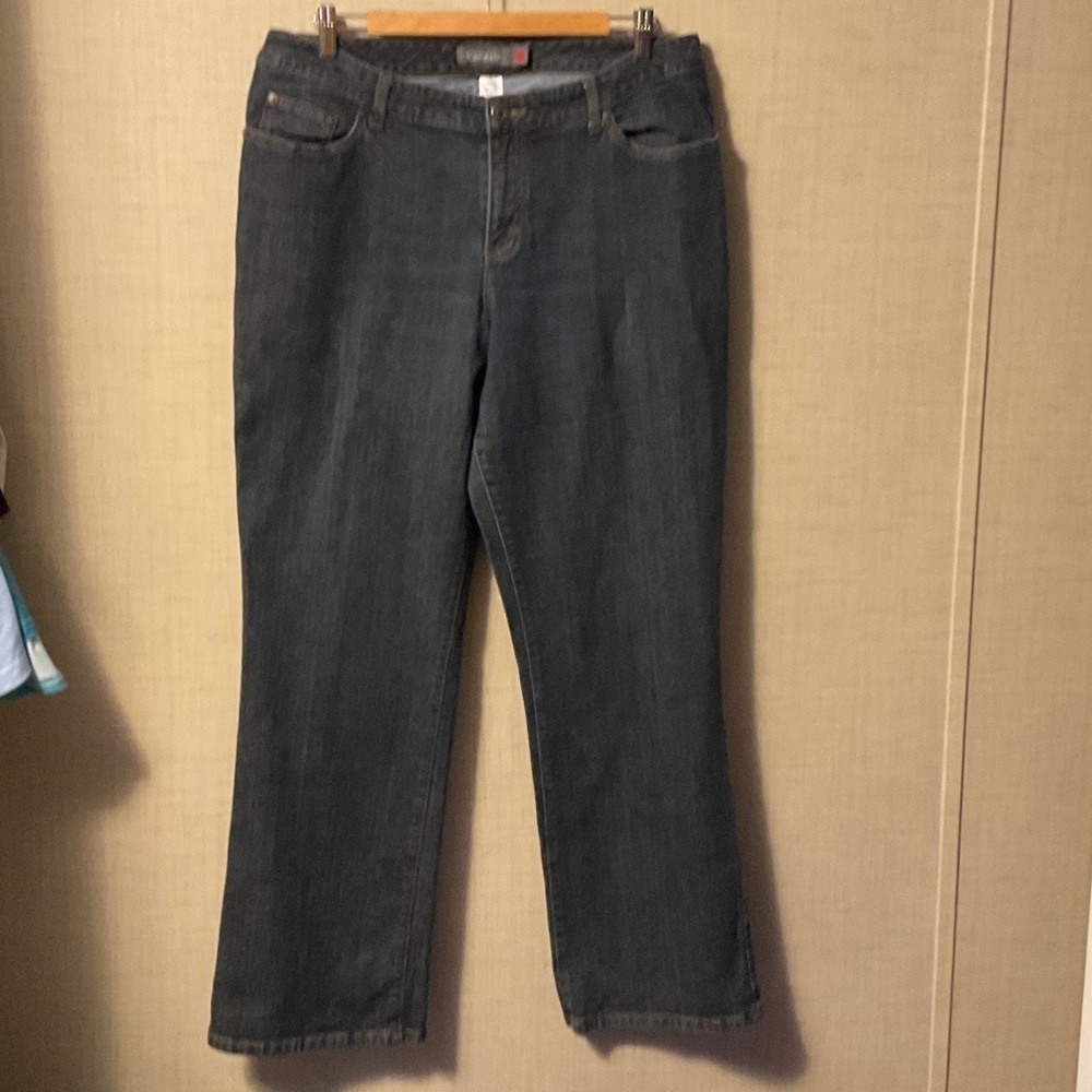Elegant Dark Gray Women's Straight Leg Jeans